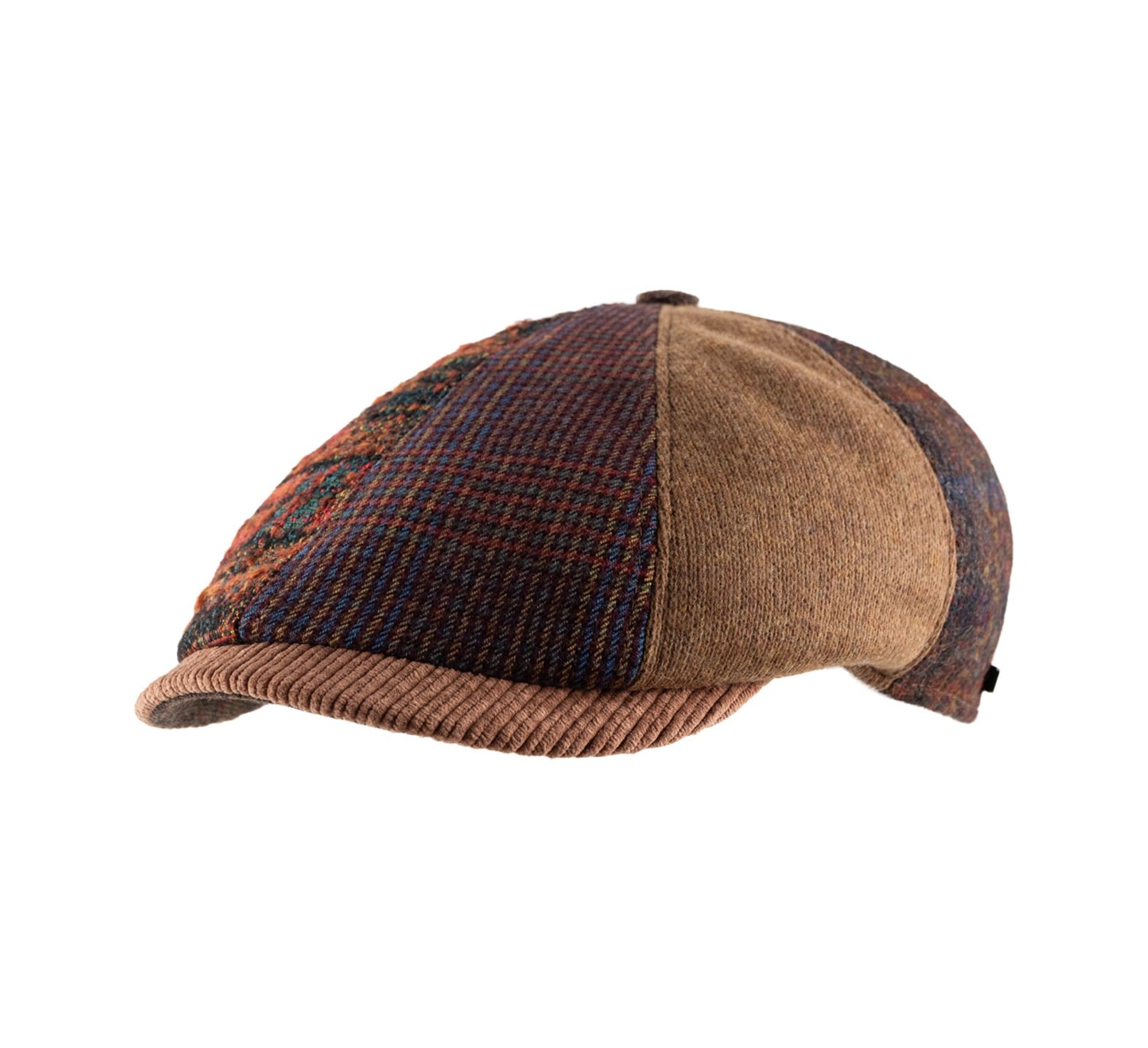 Casquette gavroche patchwork laine