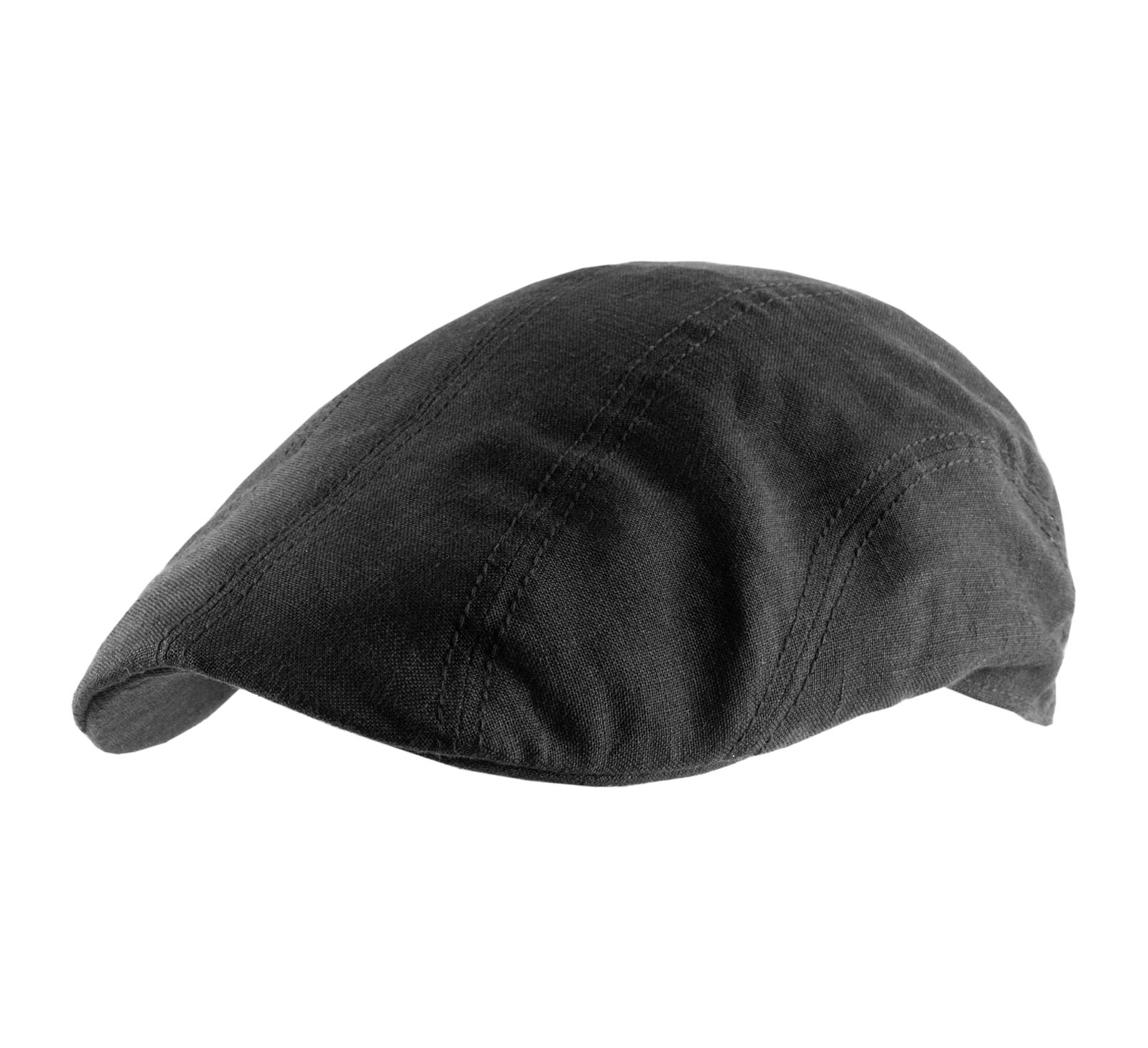 Stetson Ivycap casquette plate homme en conton lin noir