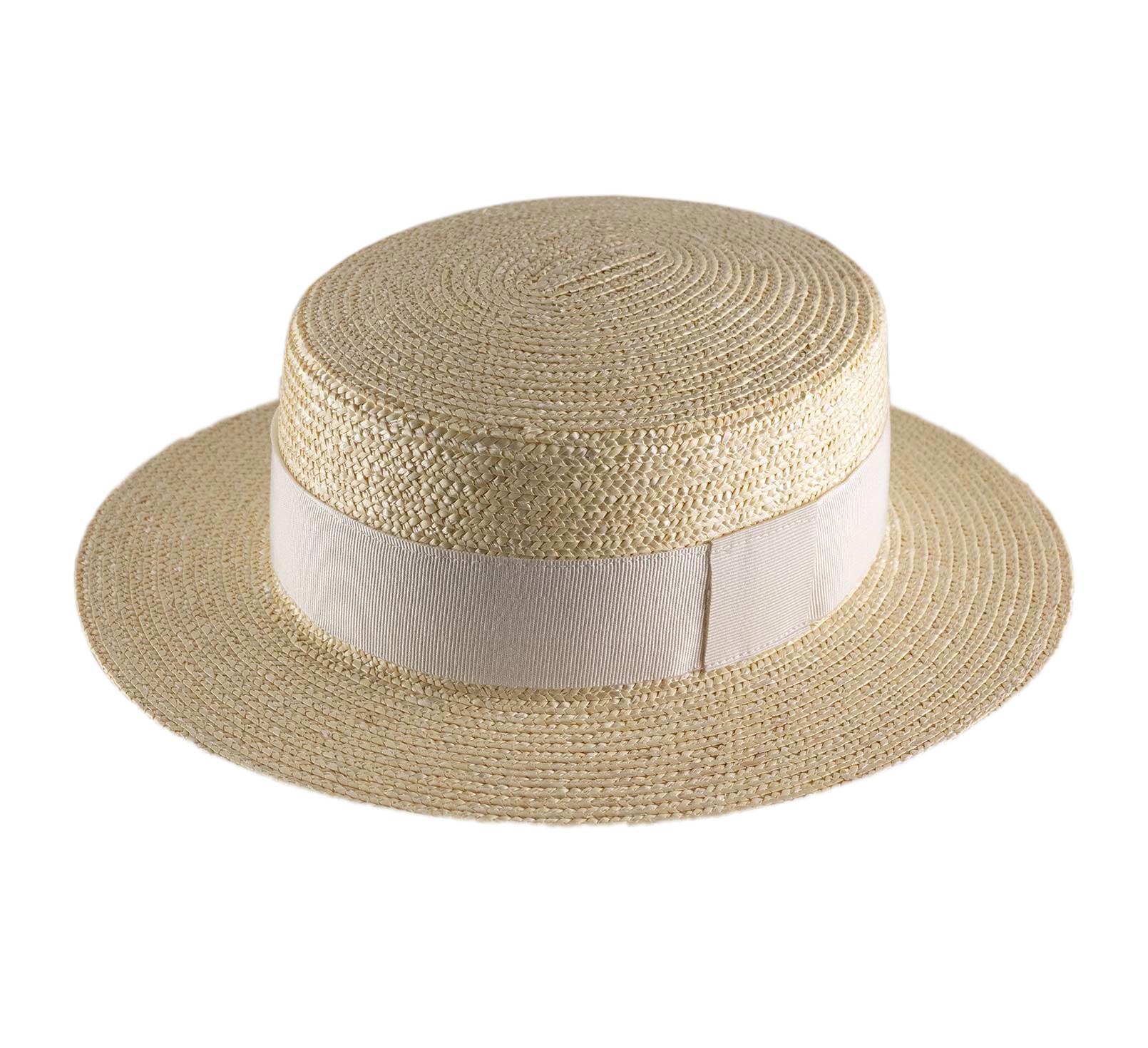 Chapeau canotier paille fine