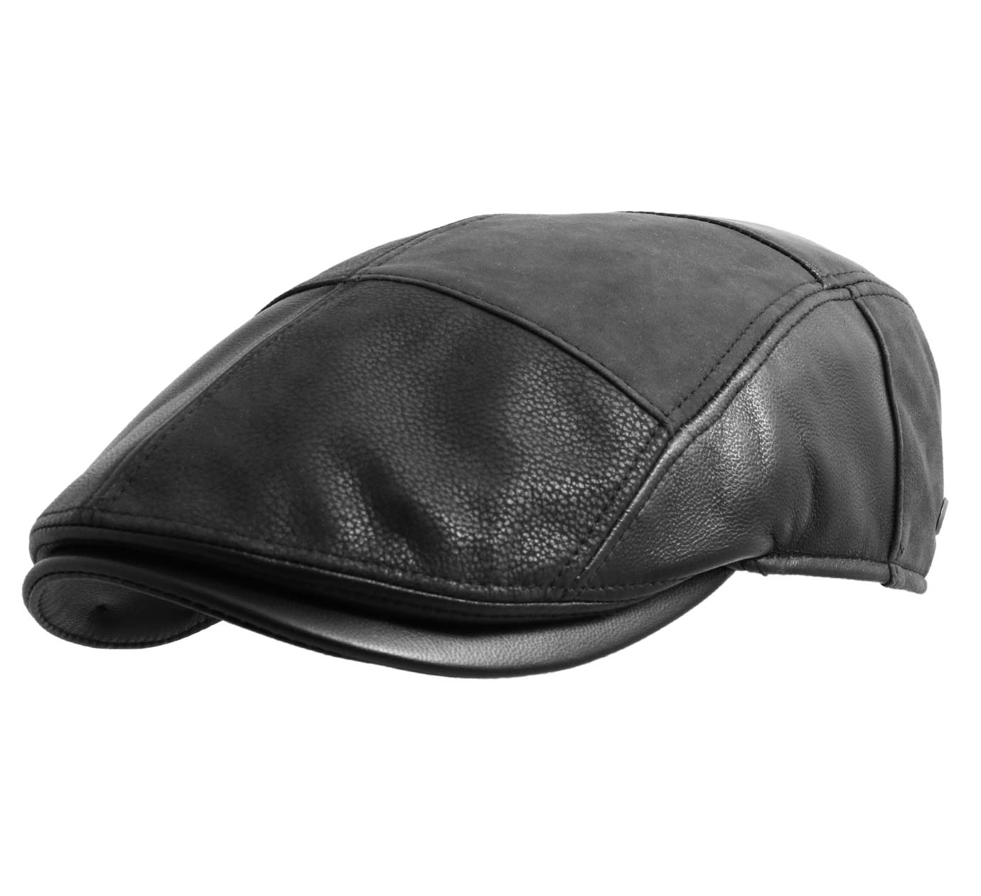 casquette cuir noir