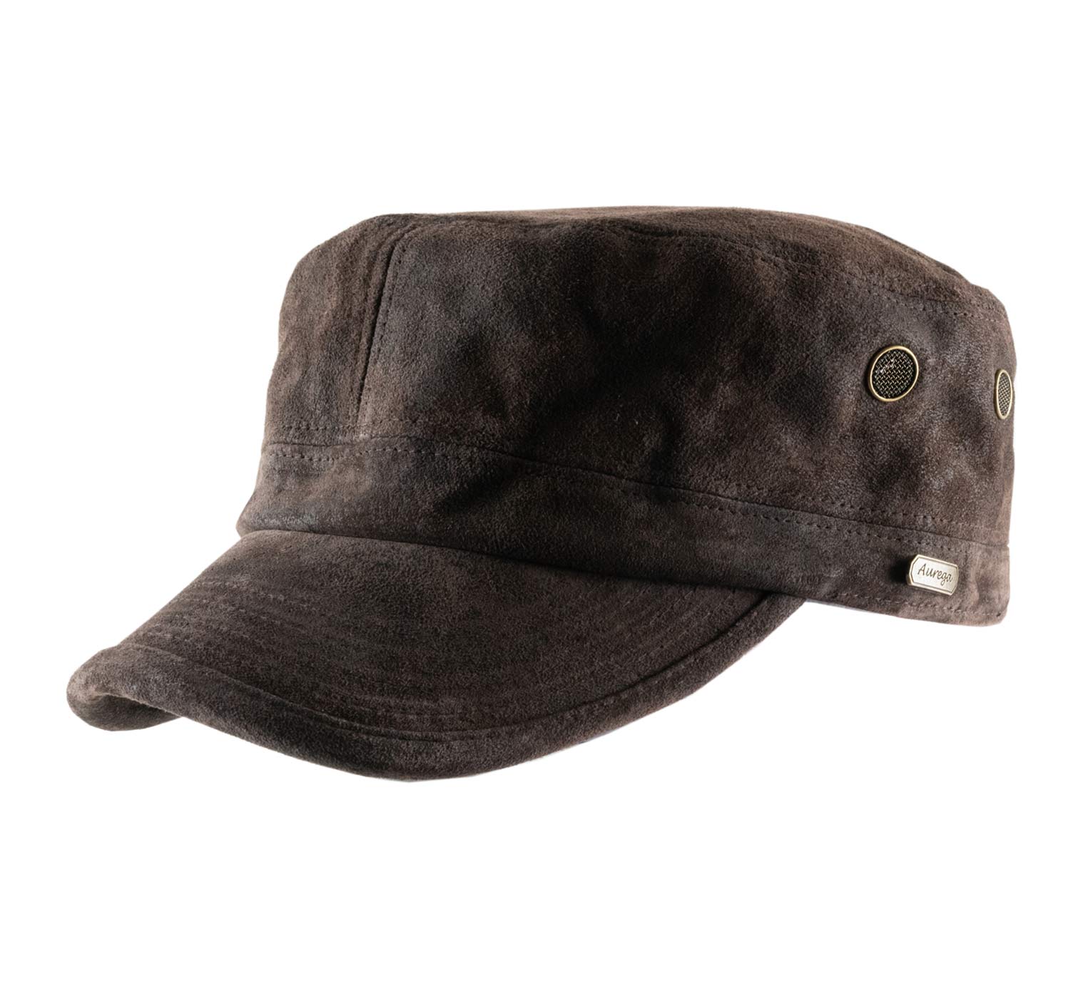 Casquette militaire cuir