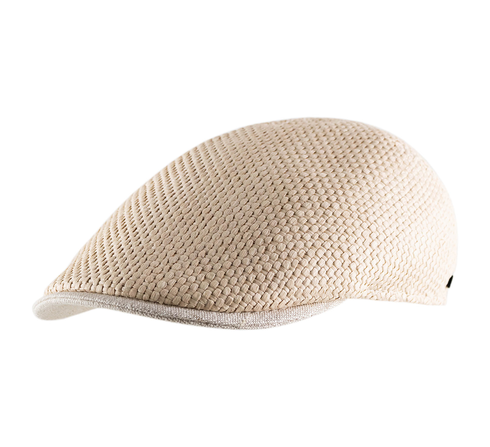 Casquette plate en paille