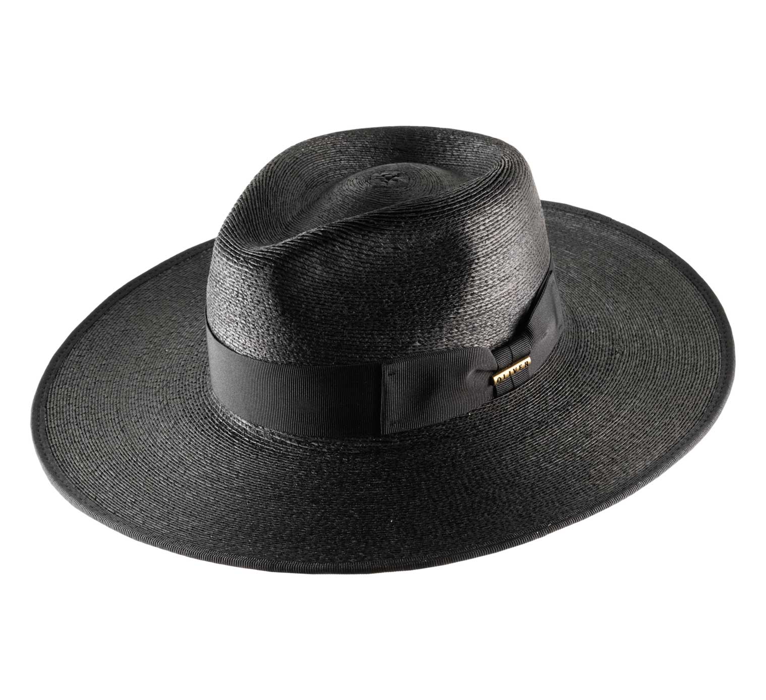 Chapeau paille large noir