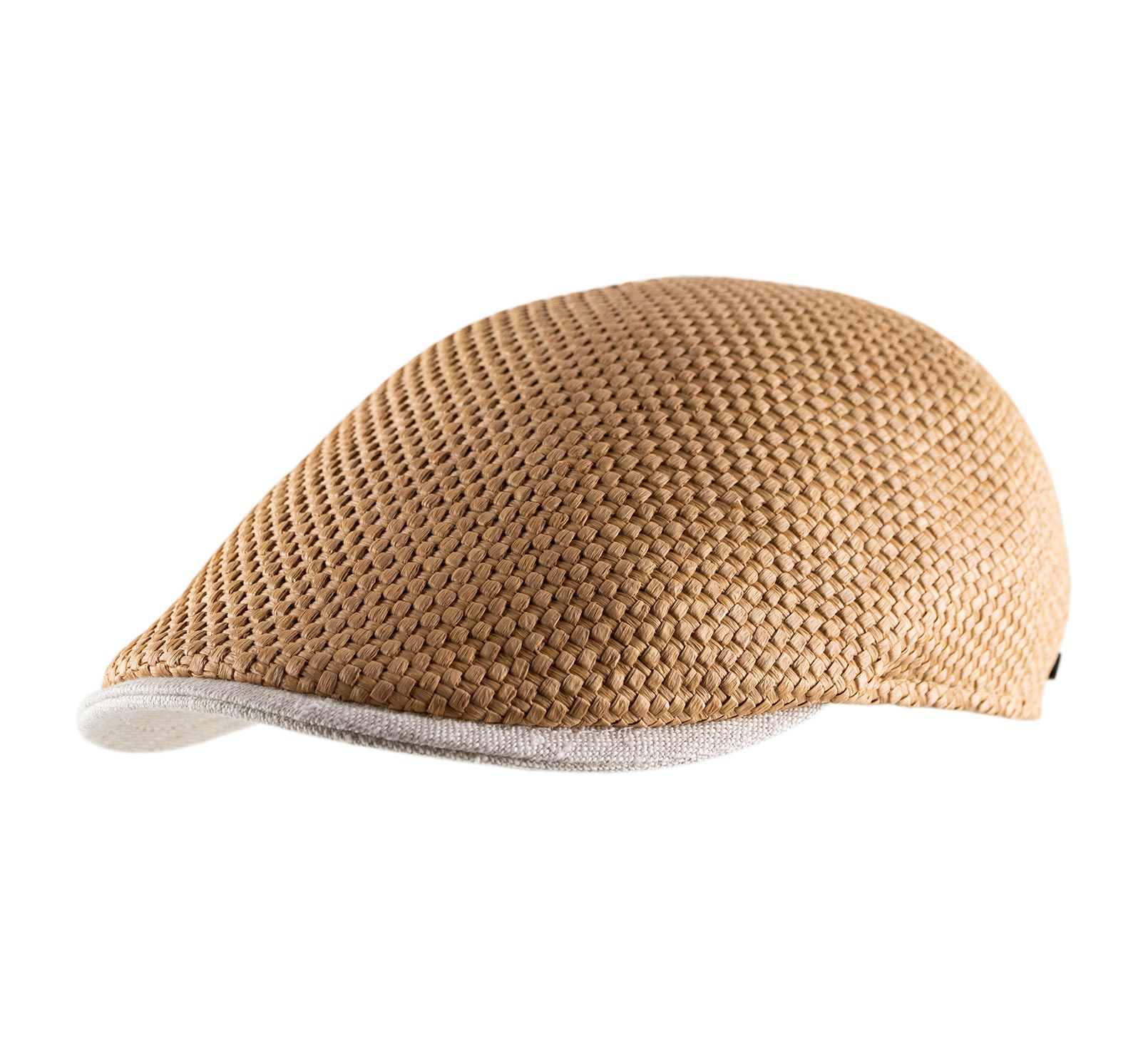 Casquette plate en paille