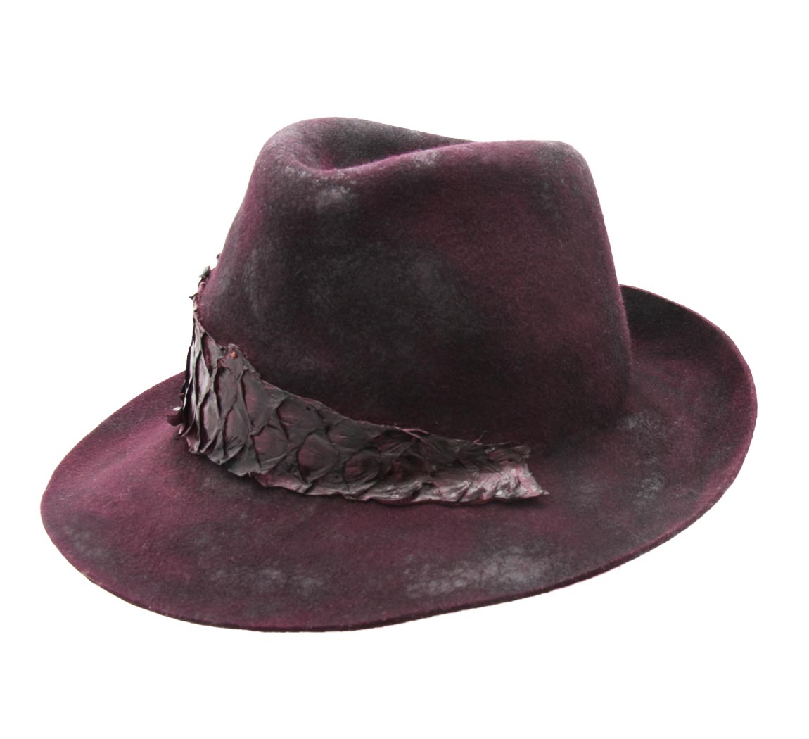 Fedora violet red felt Fedora violet red felt