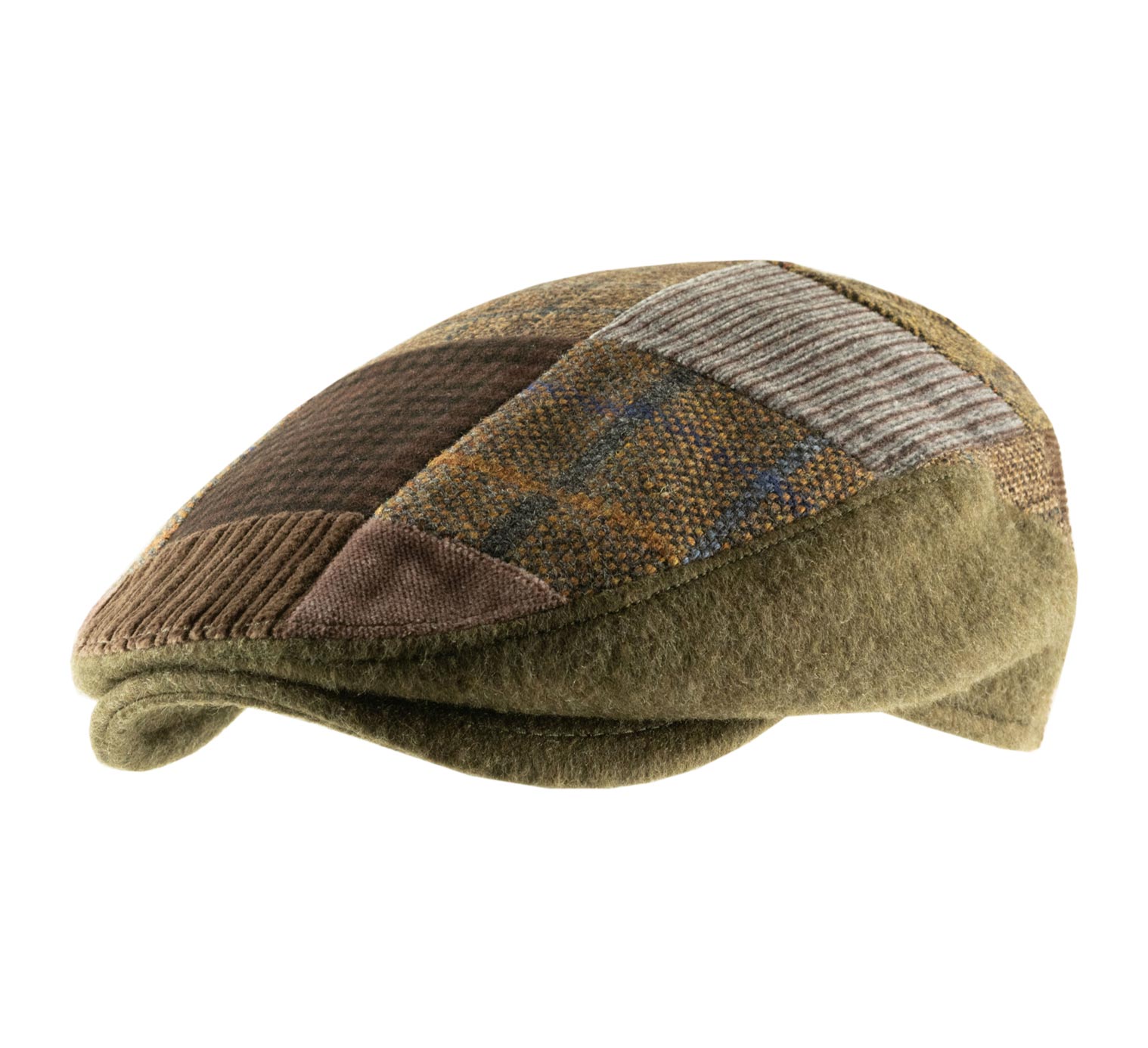 Casquette plate patchwork