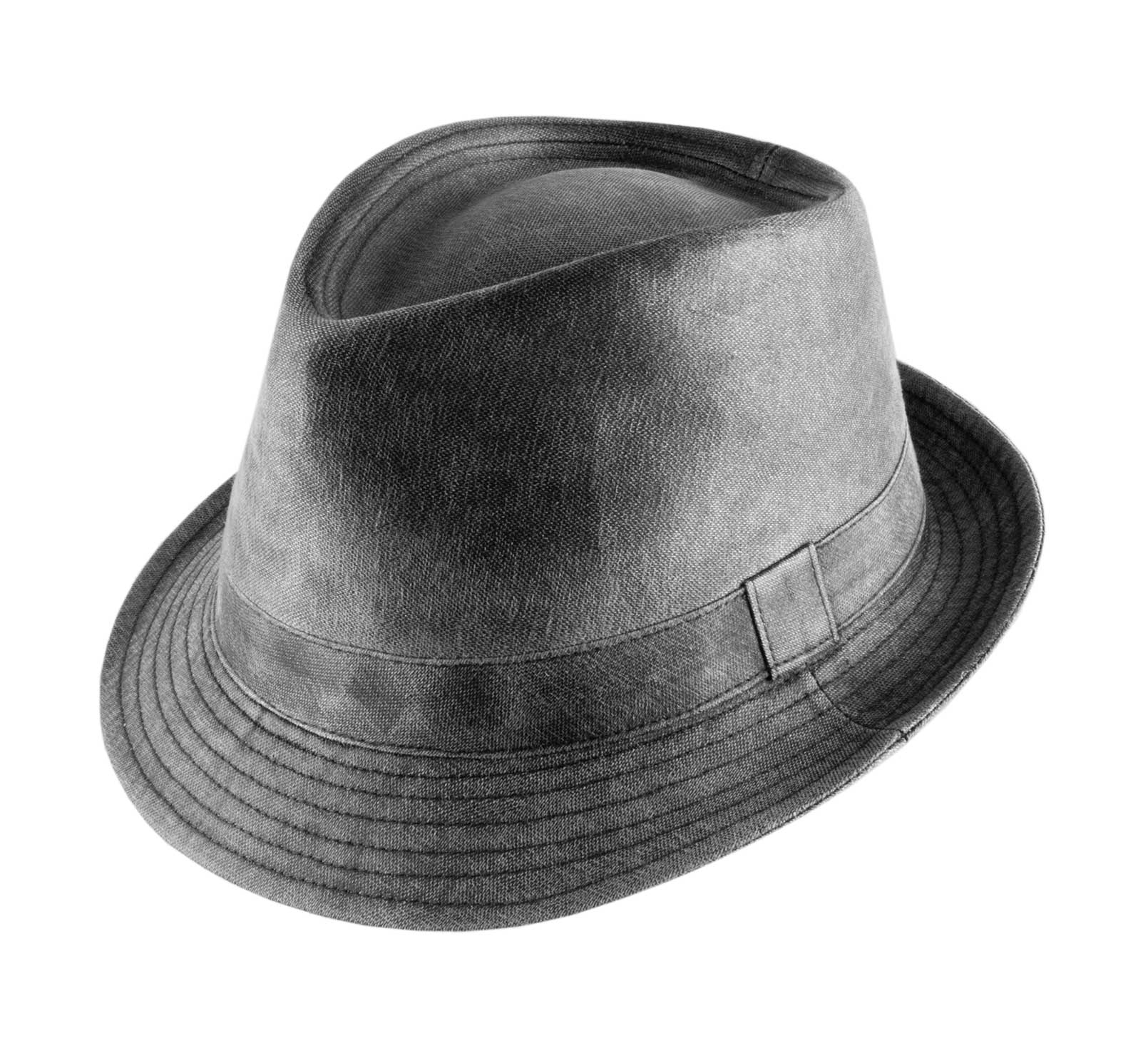 Chapeau trilby imitation cuir