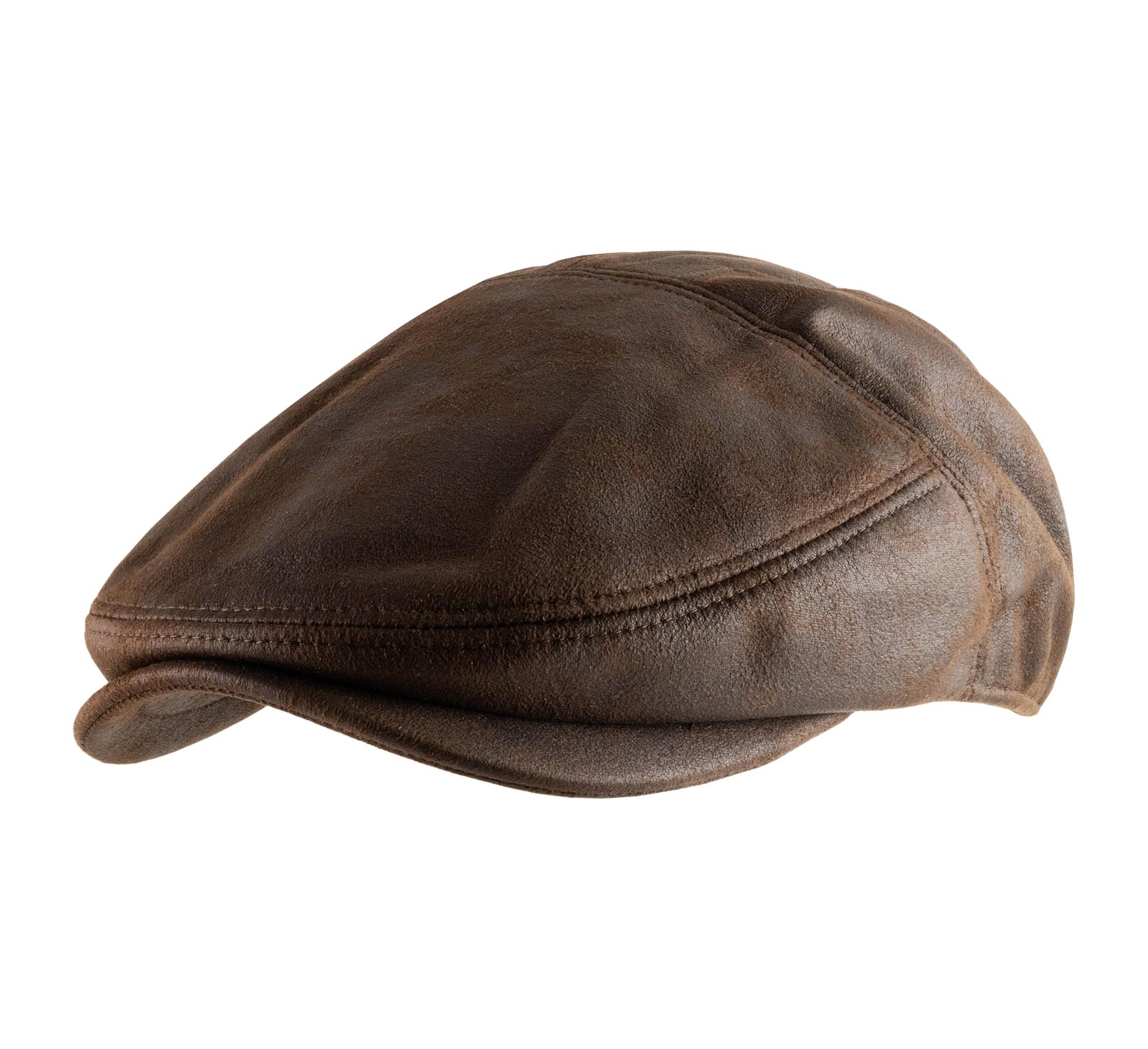 Casquette plate imitation cuir