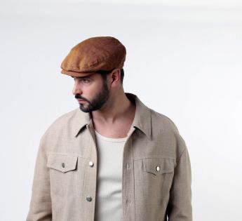 Casquette plate en lin Descott