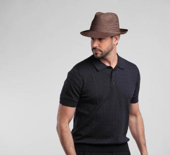 Chapeau paille élégant Trilby Abaca