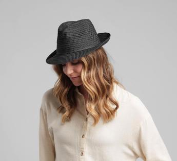 Chapeau paille élégant Trilby Abaca