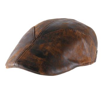 casquette cuir homme-casquette cuir marron