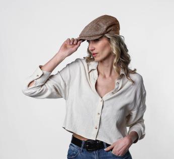 Casquette Stetson vintage Driver Cap Silk Herringbone