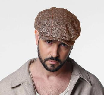 Casquette Stetson vintage Driver Cap Silk Herringbone