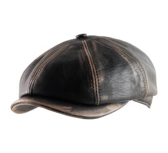 casquette cuir gavroche Dublino Pelle