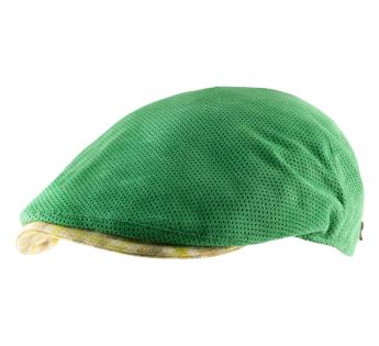 Casquette béret cuir verte Ionio Pella