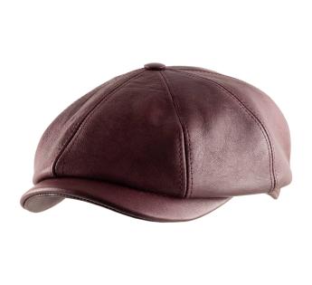 Casquette homme cuir vintage marron - Via Lorenzo - Hatsquality