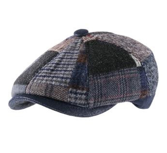 Stetson casquette homme en laine bordeaux ecossais