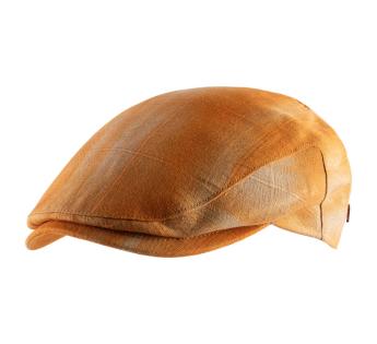 casquette béret orange Rudy Linen