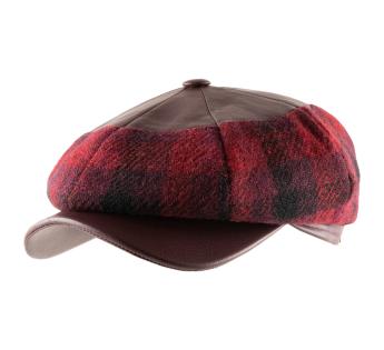 Casquette gavroche laine et cuir Kobe-7