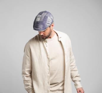 Casquette lin bleuté Ginepro