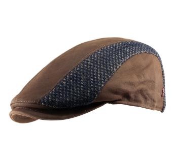 Casquette plate cuir Lucio