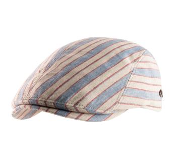 Casquette plate lin Jackson Multi Stripes