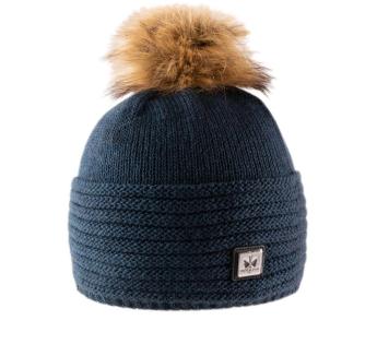 Bonnet Hommard en Cachemire Côtelé avec Pompon, Homme, Femme, Unisexe,  Caramel