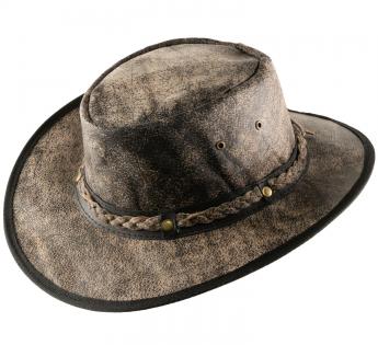 Chapeau de Cowboy en Cuir Homme