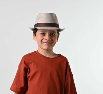 chapeau enfant lin Petit Trilby Lin