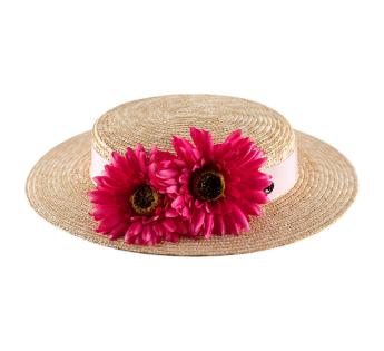 Chapeau canotier à fleurs Paloma