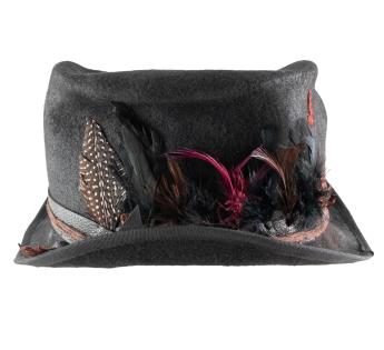 Haut de forme Grey Wool Felt 