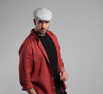 Casquette plate en lin Double Flatcap Linen