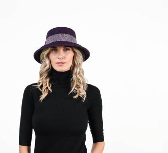 Femme Chapeau Melon Hiver Rétro Chapeau Cloche Elégante Bob Douce