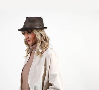 Chapeau trilby imitation cuir Barenjoy