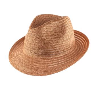 Chapeau paille élégant Trilby Abaca
