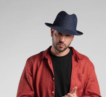 Chapeau paille élégant Trilby Abaca