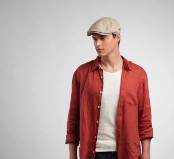 casquette plate lin Prato Lin