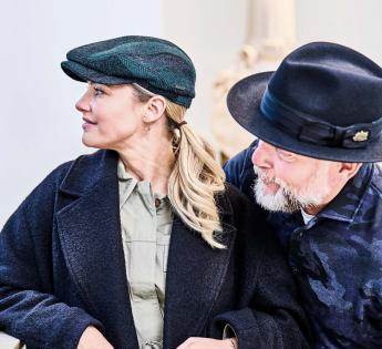 Casquette plate Stetson Berneray Harris Tweed