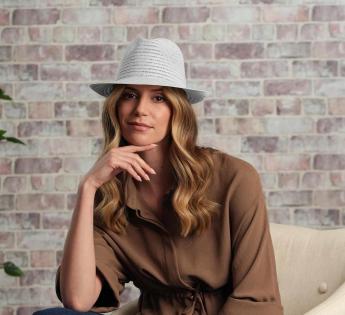 Chapeau paille élégant Trilby Abaca
