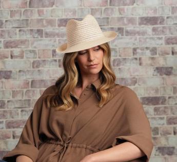 Chapeau paille élégant Trilby Abaca